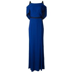 Roland Mouret Royal Blue and Black Tinea Gown